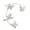 Silver Right, variant on 1Pc Clip Earring Butterfly Rhinestone Jewelry Temperament Delicate Ear Cuff for Wedding
