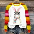 thumbnail image 2 of Goodeals Happy Easter Sweatshirt Women Raglan Long Sleeve Shirts 2025 Cute Bunny Rabbit Graphic Tees Pullover Fuuny Lightweight Shirts Tops(Purple,S), 2 of 3
