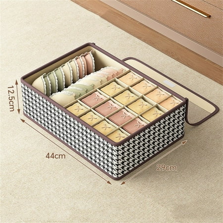 KTFgvq Drawer Organizer Underwear Storage Bra Sock Holder Closet Divider for Home Apparel Management Multicolor