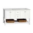 thumbnail image 4 of Lakeshore 60" Double Bathroom Vanity with White Cabinet and Engineered Carrara Top, 4 of 6