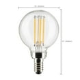 thumbnail image 3 of Satco S21210 G16.5 Globe LED Light Bulbs 5.5W 120V 3000K 90CRI E12 Candelabra Base Dimmable (6 Pack), 3 of 15
