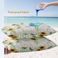 thumbnail image 4 of Lumbar Pillow Covers 20x12 Inch Set of 2, Sunflower Waterproof Outdoor Pillow Covers, Green Botanical Summer Spring Vintage Decorative Cushion Pillowcases for Couch, Sofa, Bed, Garden, Patio, 4 of 9