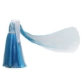 thumbnail image 4 of Déguisement de Princesse Elsa Frozen Neige Diamant Robe de Princesse à Manches Longues avec Cape Queue Détachable, 4 of 7