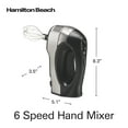 Hamilton Beach 6 Speed Hand Mixer, Quick Burst Button, 5 Attachments