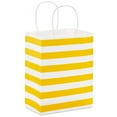 thumbnail image 4 of Hallmark Medium Gift Bag (Yellow and White Stripes), 4 of 7