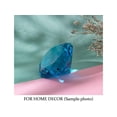 thumbnail image 2 of Zoogamo 3” / 80 mm Turquoise Diamond Shaped Glass Crystal Paperweight –Home Office Decor & Valentine's Day Gift Wedding Favors Centerpieces Decoration with Gift Box, 2 of 6