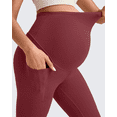 thumbnail image 3 of G4Free BareFeel Maternity Leggings with Pockets Over The Belly Stretchy Workout Yoga Pregnancy Capri Pants, 3 of 8