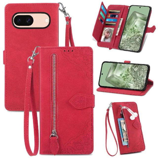 Funda billetera anti-golpes para GANGXUN Google Pixel 8A , ideal para día a día y trabajo