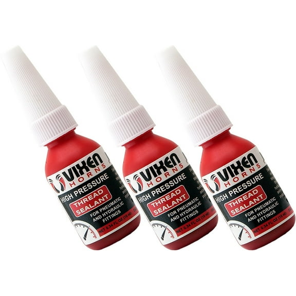 Vixen Horns Hydraulic/Pneumatic Liquid Thread/Pipe/Fitting Sealant 30ml (3 Bottles of 10ml) VXA1545-3