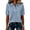 Dark Blue, variant on Women's Summer Tops Gingham Plaid Print Collared Button Loose Trendy Polo Shirts Short Sleeve Baggy Daily Graphic Tees Gray 2XL