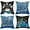 Black Blue, variant on Winter Snowflake Decorative Throw Pillow Covers 18x18 Set of 4, Let It Snow Christmas Pine Tree Black Outdoor Pillowcase, Get Cozy Seasonal Holiday Farmhouse Cushion Case Home Decor