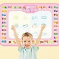 thumbnail image 4 of DEBGFS Reusable Magic Water Drawing Mat for Youngsters - Extra Large  Washable Doodle Pad with Pens - Pink/Green/Blue Polyester Art & Crafts,Animal World, 4 of 7