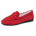 thumbnail image 7 of Women's 2026 Summer Loafers Solid Color Trendy Soft Sole Slip On Lightweight Cushioned Orthopedic Arch Support Wide Toe Box Comfort Walking Daily Footwear Red 40, 7 of 7