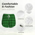 thumbnail image 4 of Bixox Women's Buffalo Plaid Green Black pattern 2 in 1 Running Shorts - Lightweight Athletic Workout Gym Yoga Shorts Liner with Pockets - Large, 4 of 7
