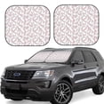 thumbnail image 6 of Kdxio Playing Rabbit Print 2-Piece Sun Shade Front Windshield - Foldable Car Front Window Sunshades for Most Sedans SUV Truck, 6 of 6