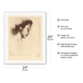 thumbnail image 2 of Leilani Hawaii - from Etchings and Drawings of Hawaiians - Vintage Drypoint Etching by John Melville Kelly c.1930s - Fine Art Rolled Canvas Print (Unframed) 20in x 26in, 2 of 4