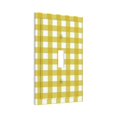 thumbnail image 6 of Zufioo Yellow Checkboard Print Switch Wall Plate, Dustproof and Heat-resistant Decorative Wall Switch Cover, Suitable for Residential and Commercial Areas-Mid-size, 6 of 8