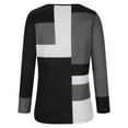thumbnail image 1 of Moda mujer Casual impresión cuello redondo manga larga suelta camiseta otoño blusa pulóver Tops Pompotops  FGAJ10599, 1 of 6