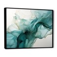 thumbnail image 3 of Designart "Mirage Liquid Ink in Green and Grey II" Oversized Abstract Framed Wall Art - Modern Green Abstract Liquid Ink Entryway Framed Wall Art, 3 of 7