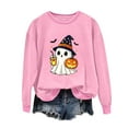 thumbnail image 2 of Neewe Women's Halloween Printed Crew Neck Sweatshirt Loose Soft Long Sleeve Pullover Casual Tops, 2 of 4