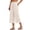 Khaki, variant on Clossjun Women's Wide Leg Capri Pants Cropped Palazzo Summer Beach Vacation Casual Pants with Pockets