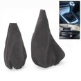 thumbnail image 3 of Funda de fuelle para palanca de cambios de coche, funda de freno de mano manual para - Serie 3 E36 E46 E30 E34 Z3, piel negra, negra, 3 of 5