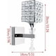 thumbnail image 3 of 2x lámpara de pared de estilo moderno soporte de luz colgante de cristal con interruptor de encendido lámparas de pared de cristal casquillo E14 plateado, 3 of 5