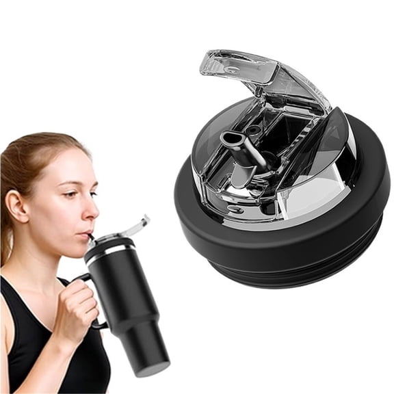 Cup Lid Adapted To 40/30oz Car Cup Lid Dust-Proof And Leak-Proof Double Drinking Mouth Lid Silicone