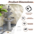 thumbnail image 3 of Haverchair Outdoor Pineapple Italian Water Fountain - 48.4" H Floor Bubbler Garden Waterfalls Fountain, 3 Tiered Cascading Freestanding Garden Fountain for Indoor, Yard, Lawn and Garden Décor, 3 of 8