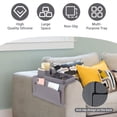thumbnail image 3 of Couch Cup Holder Tray Non-Slip Sofa Armrest Tray Silicone Sofa Cup Holder Multifunctional Couch Armrest Tray Grey Couch Caddy with Cup Holder for Cups Glasses Remote Control Phone, 3 of 9