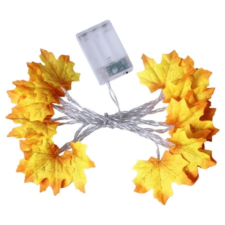 

BOSTEY Thanksgiving Halloween Battery Box LED Maple Leaf Light String 10 Meters 80 Lights Double Leaf Three Battery Box
