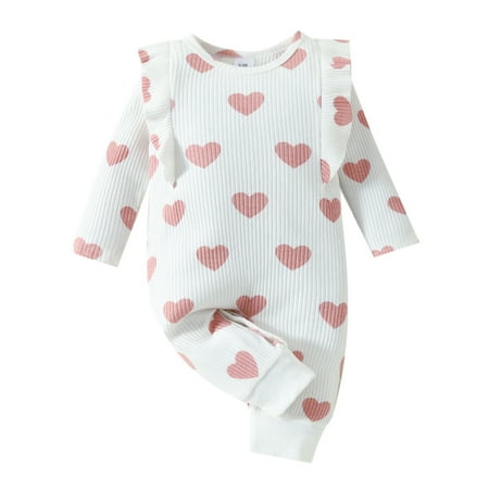 

Unisex Clothes Unisex Baby Clothes Ropa Bebe Crawl suit onesie print baby Valentine s Day Red 12M