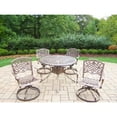 thumbnail image 2 of Oakland Living 1102T-2104S4-D56-9-AB Mississippi 5 Piece Swivel Rocker Set with 42 in. Table, Antique Bronze, 2 of 7