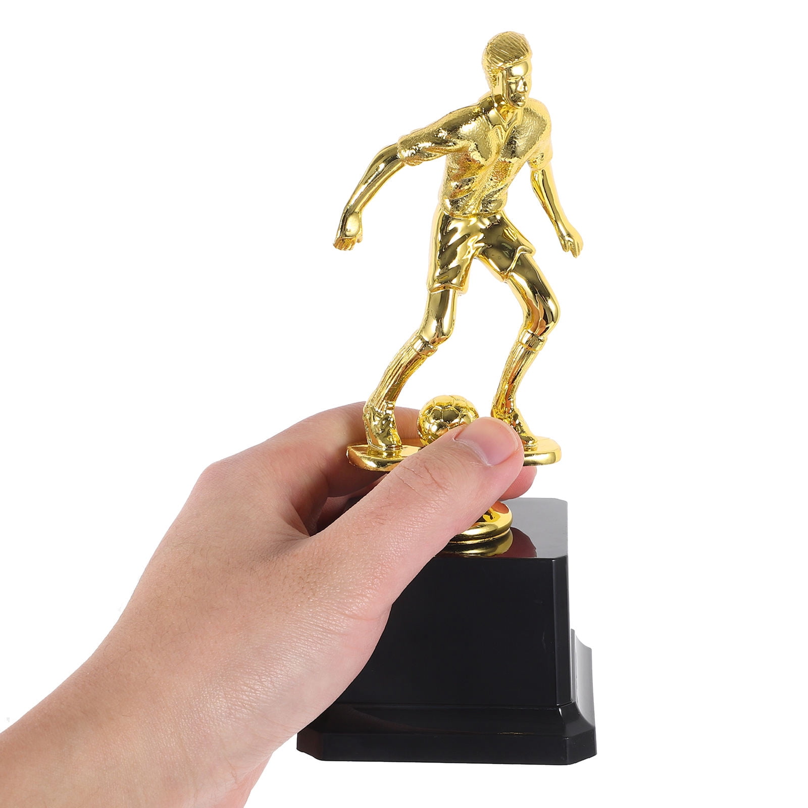 LABSERRON 1Pcs Soccer Ball Shape Plastic Award Trophy for School Events and Competitions 11.8x3x3in