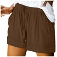 thumbnail image 3 of Womens Shorts Casual Summer Beach Drawstrings Shorts With Pockets Loose Cute Vacation Trendy Clothes, 3 of 7