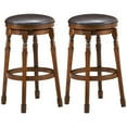thumbnail image 1 of Costway Set of 2 29'' Swivel Bar Stool Leather Padded Dining Kitchen Pub Chair Backless, 1 of 10