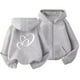 thumbnail image 2 of Sudadera deportiva informal con capucha y manga larga con estampado degradado para niños y niñas, de poliéster, 2 of 8