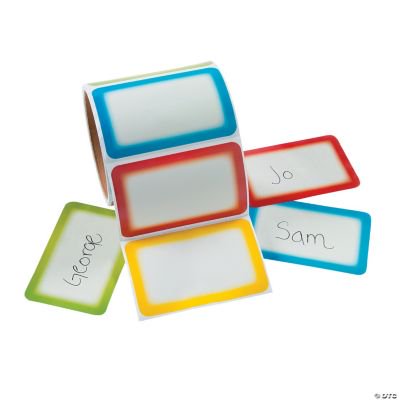 Primary Colored Name Tags - Stationery - 100 Pieces