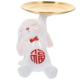 thumbnail image 1 of Bunny Figurine Tray Entry Table Key Tray Jewelry Trinket Tray Piggy Bank Table Decor, 1 of 9