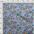 thumbnail image 3 of oneOone Cotton Poplin Twill Grayish Blue Fabric Tractor Sewing Fabric By The Yard Printed Diy Clothing Sewing Supplies 56 Inch Wide, 3 of 6