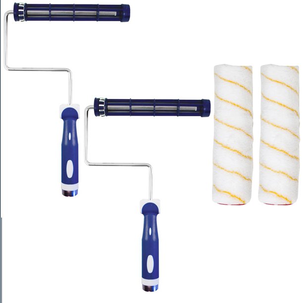 2 X Paint Roller Brush Plastic 9" Handle Painting Painter Supplies