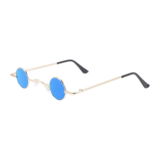 Gafas de sol punk con protección UV, redondas y montura metálica para hombre y mujer.
