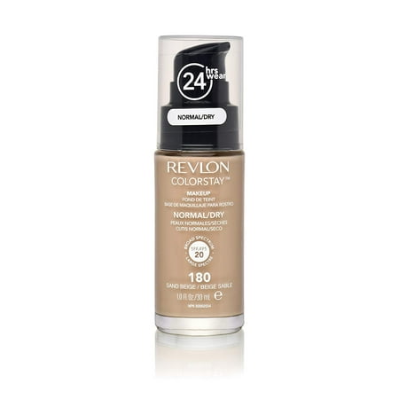 Revlon Colorstay Makeup Foundation for Normal To Dry Skin, #180 Sand (Best Makeup For Dry Skin)