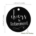 thumbnail image 6 of Inkdotpot Pack Of 100 Real Silver Foil Paper Tags Cheers To Retirement Favor Hang Tags, 6 of 6
