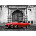 thumbnail image 3 of Gasoline Images 24x18 Black Modern Framed Museum Art Print Titled - Roadster in front of Classic Palace, 3 of 5