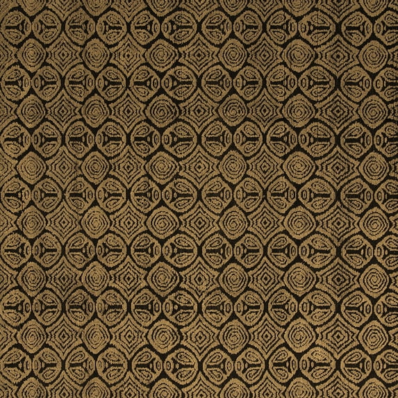 Ahgly Company Indoor Square Abstract Brown Modern Area Rugs, 4' Square