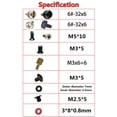 thumbnail image 4 of 114/220pcs Desktop Computer Screws Pc For Case Fan Hard Disk Hand Screw Washer K, 4 of 5