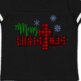 thumbnail image 4 of Inktastic Merry Christmas Buffalo Plaid Cross with Snowflakes Boys or Girls Toddler T-Shirt, 4 of 5