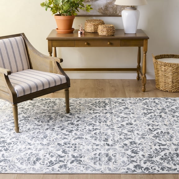 Safavieh Martha Stewart Isabella Humbert Medallion Area Rug, Gray/Ivory, 5'3" x 7'6"