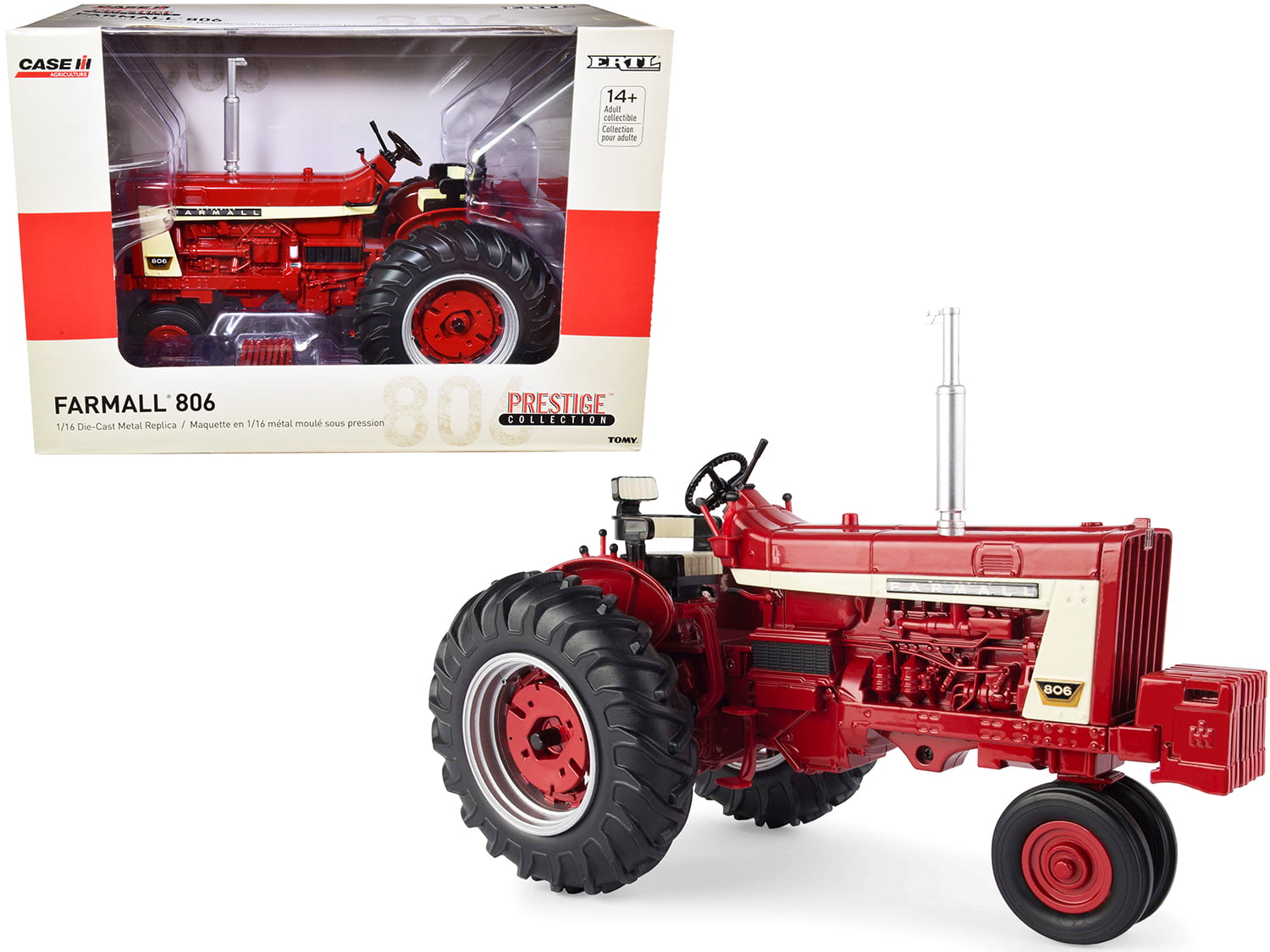 ERTL 1:16 Red Agricultural Tractor Model Diecast Farmall A  Toys Vehicles Gifts 